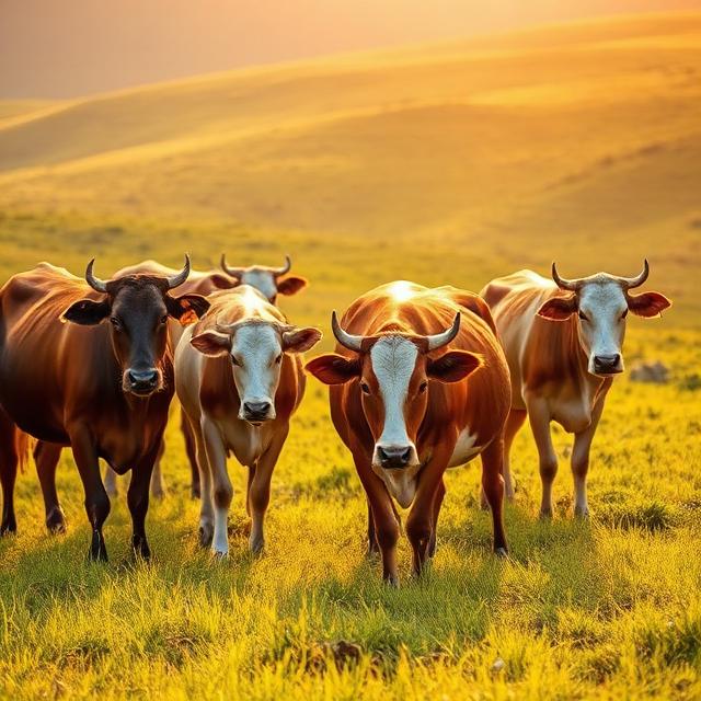 Desi cows grazing in Himalayan meadows